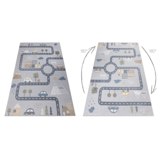 Dywan BONO 726 ulica, miasto jasny szary / 200x290 cm