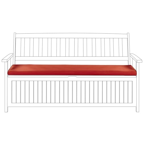 Poduszka na ławkę ogrodową 45 x 148 cm czerwona SOVANA