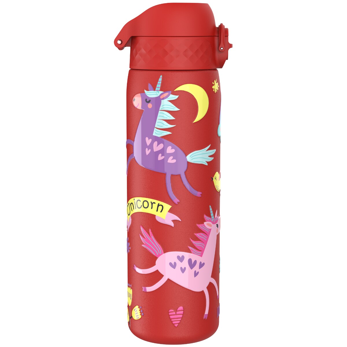Butelka ION8 Single Wall I8SS600PRUNIC Unicorns (Red)