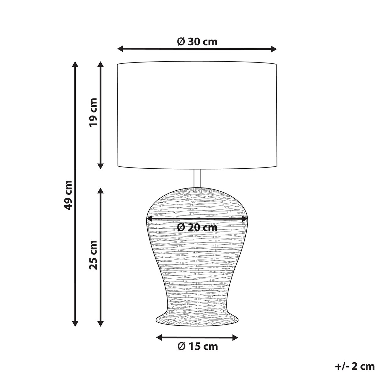 Lampa stołowa FURELOS Rattan Naturalny