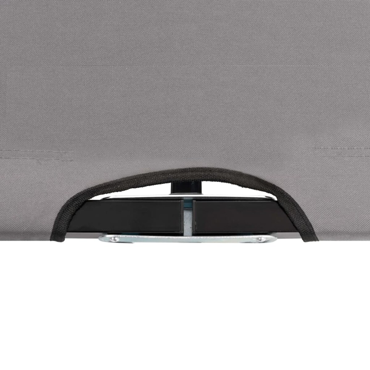 vidaXL Dwuosobowy leżak, składany, szary, stal