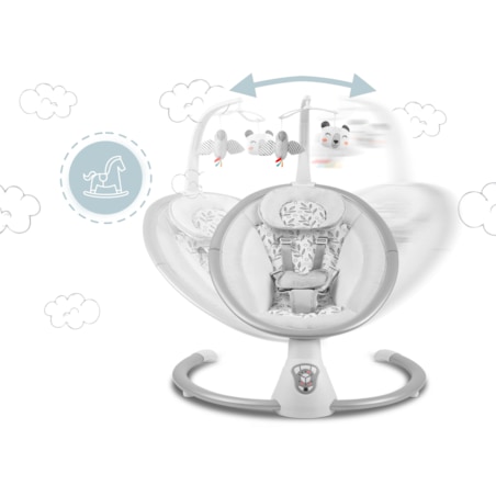 Leżaczek elektryczny kołyska z pilotem melodie Ricokids