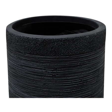 Doniczka 26 x 26 x 25 cm czarna SAMOS