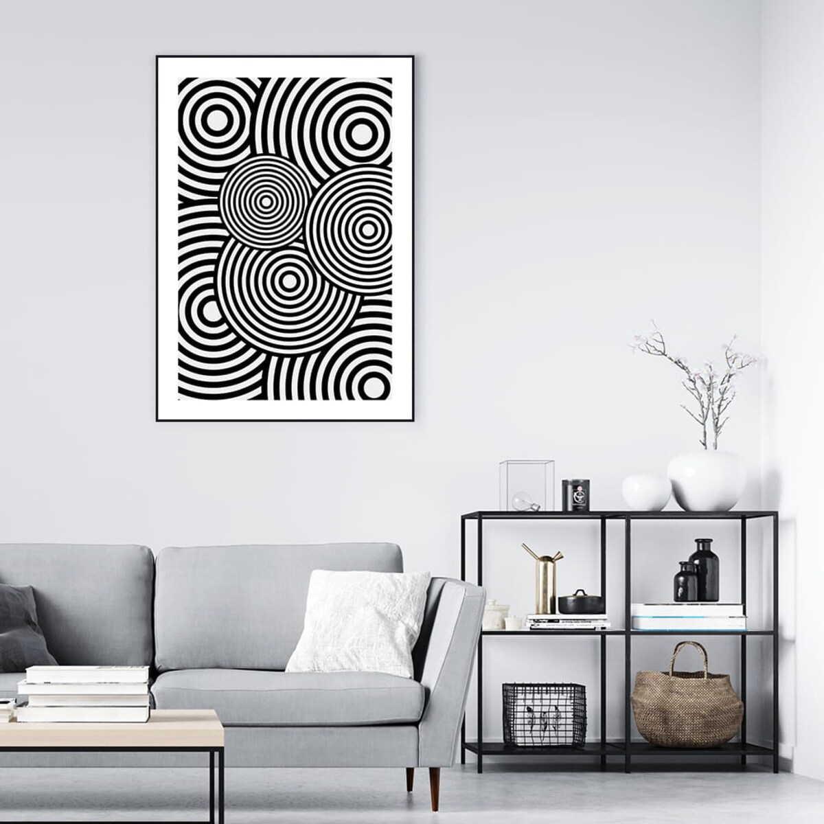 plakat black and white abstract 1 50x70 cm