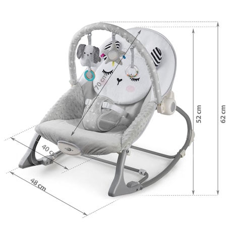 Leżaczek dla niemowląt bujaczek łóżeczko wibracje Nukido