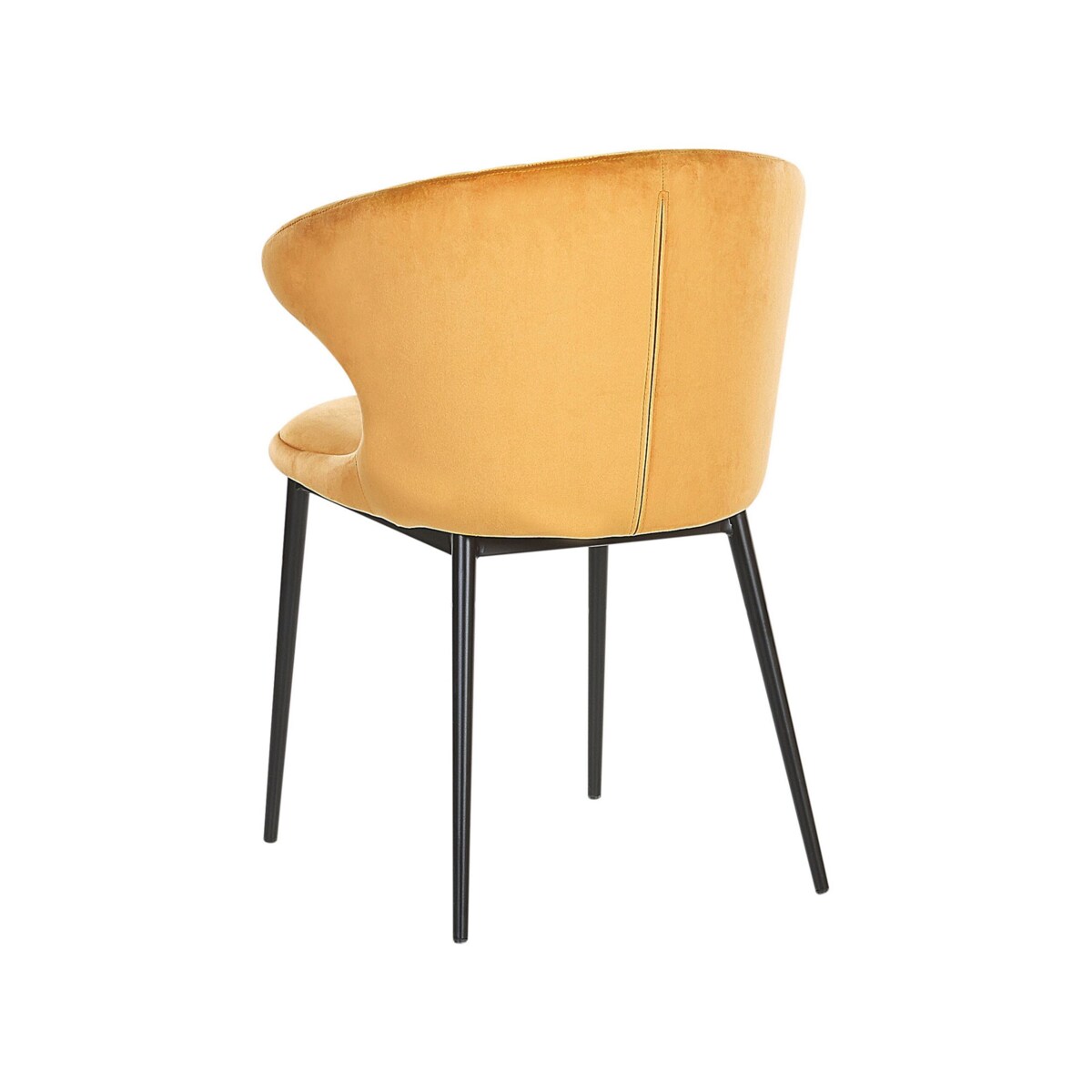 Zestaw 2 krzeseł do jadalni welurowy żółty AUGUSTA