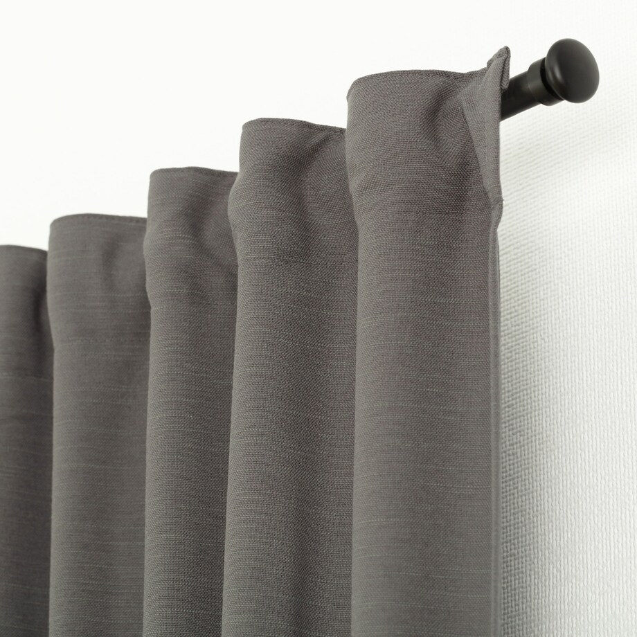Zasłona BASIC na taśmie marszczącej 140x280cm ciemnoszary 1 szt. 140x280 szary