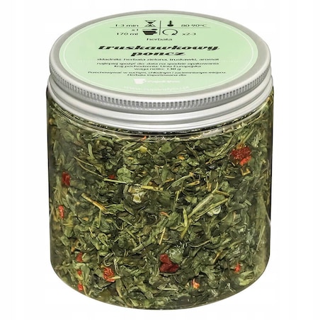 Herbata zielona TRUSKAWKOWY PONCZ o smaku truskawkowego ponczu PREMIUM - herbata liściasta sypana mieszanka napar susz - gotowa na prezent upominek