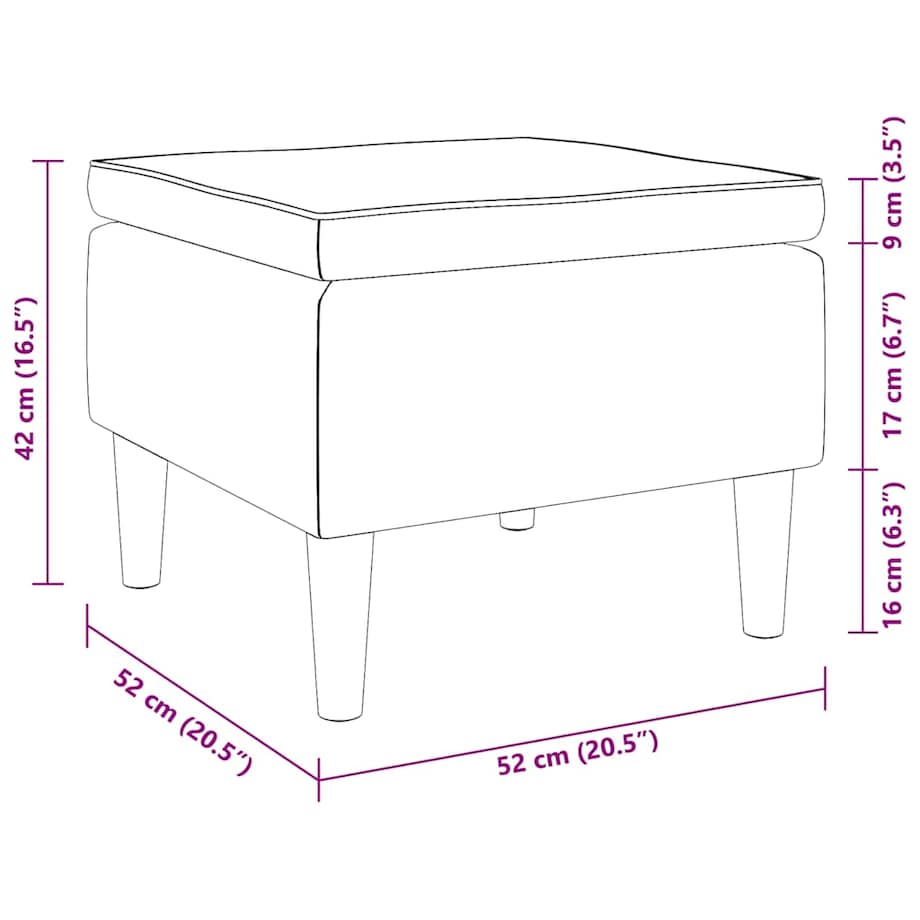 vidaXL Podnóżek z drewnianymi nóżkami, ciemnoszary, obity tkaniną