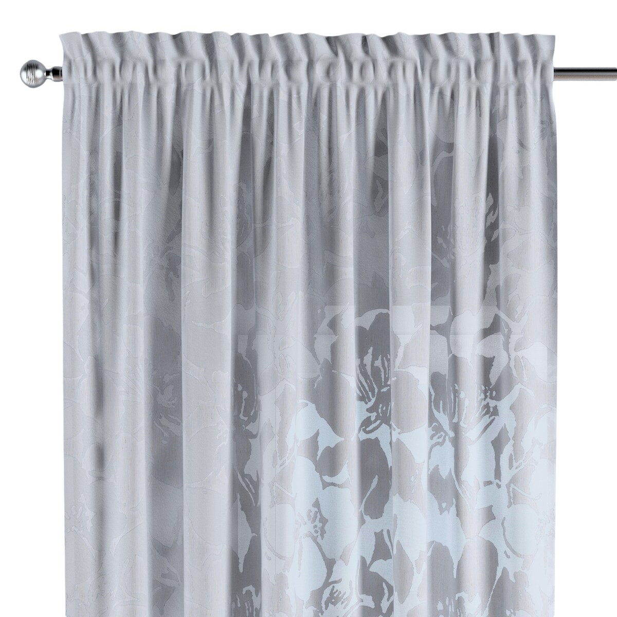 Zasłona na kanale z grzywką 1 szt. 130x260 kremowy