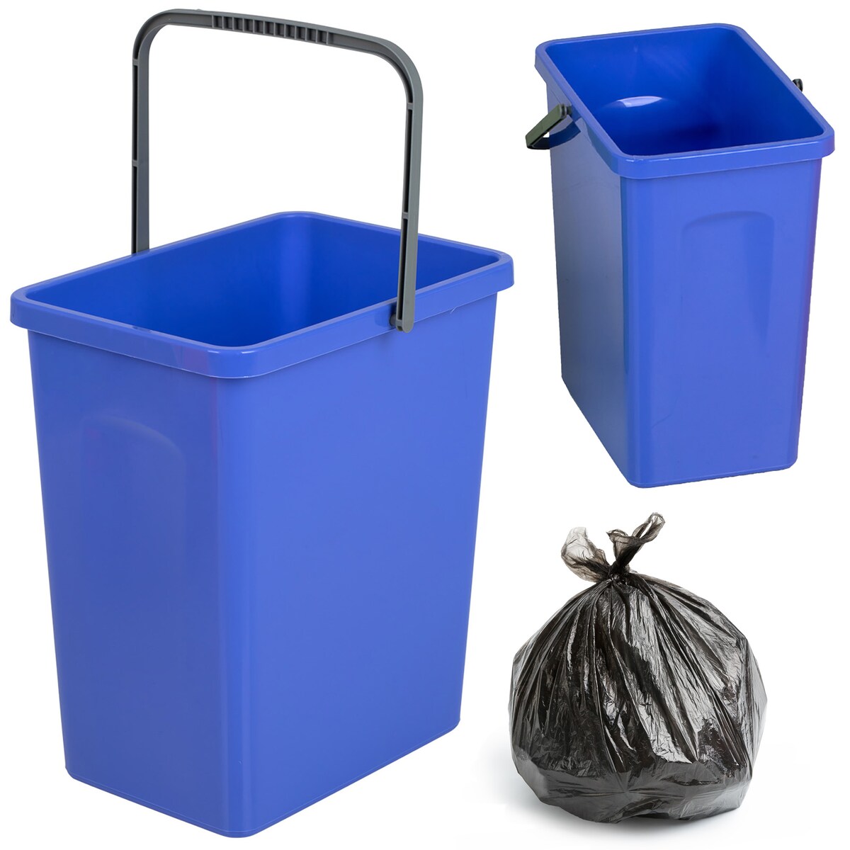 Pojemnik Plasitkowy Do Segregacji Śmieci Odpadów Kosz 10 L Niebieski
