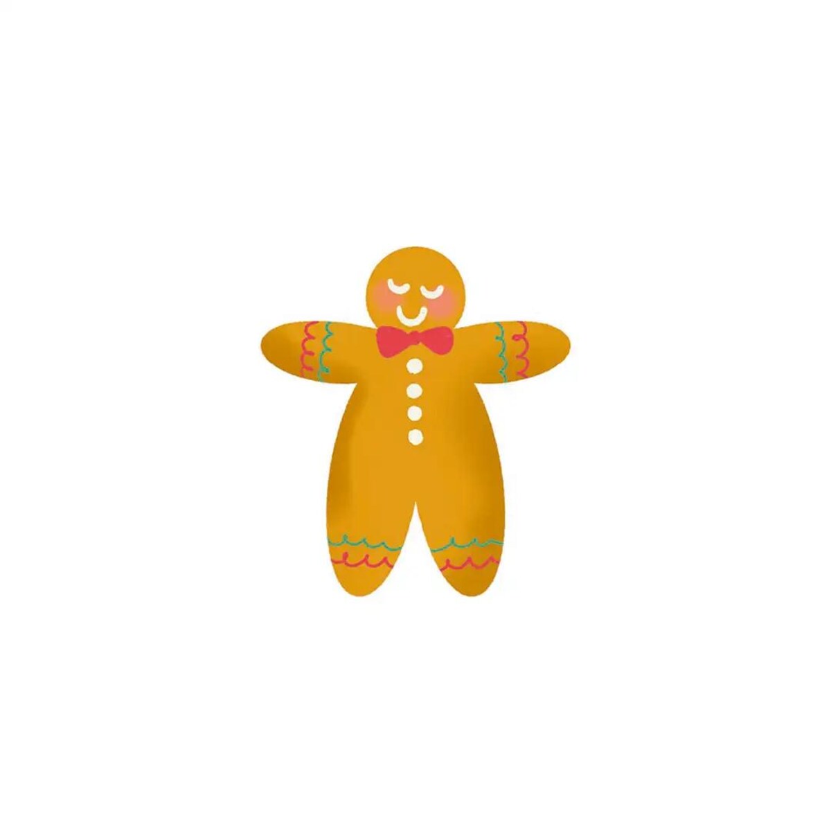 Poduszka świąteczna na krzesło - Minimalistyczny piernik