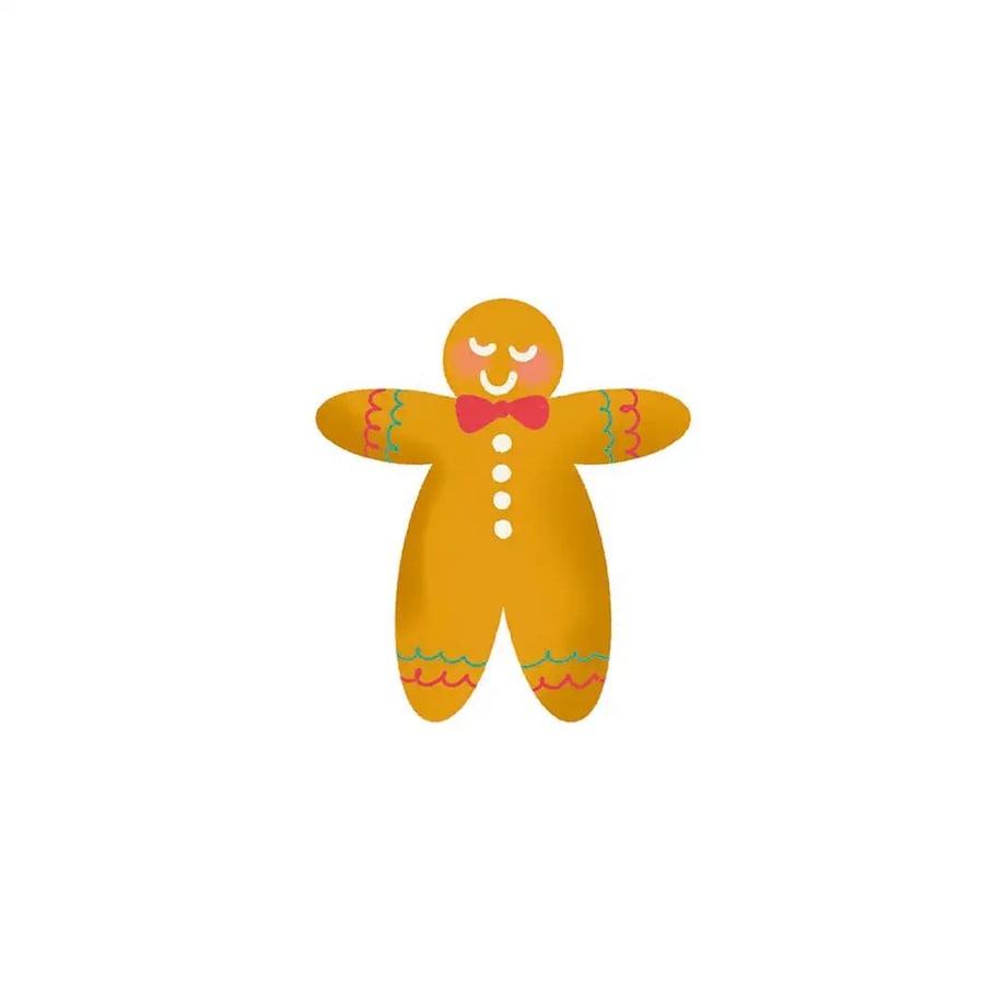 Poduszka świąteczna na krzesło - Minimalistyczny piernik