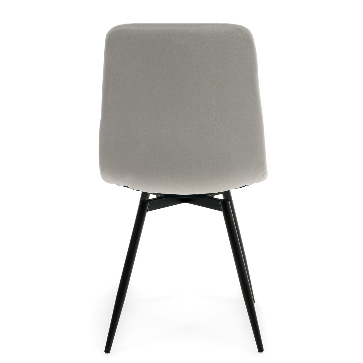 Krzesło tapicerowane obrotowe do salonu ARCO jasnoszary welur