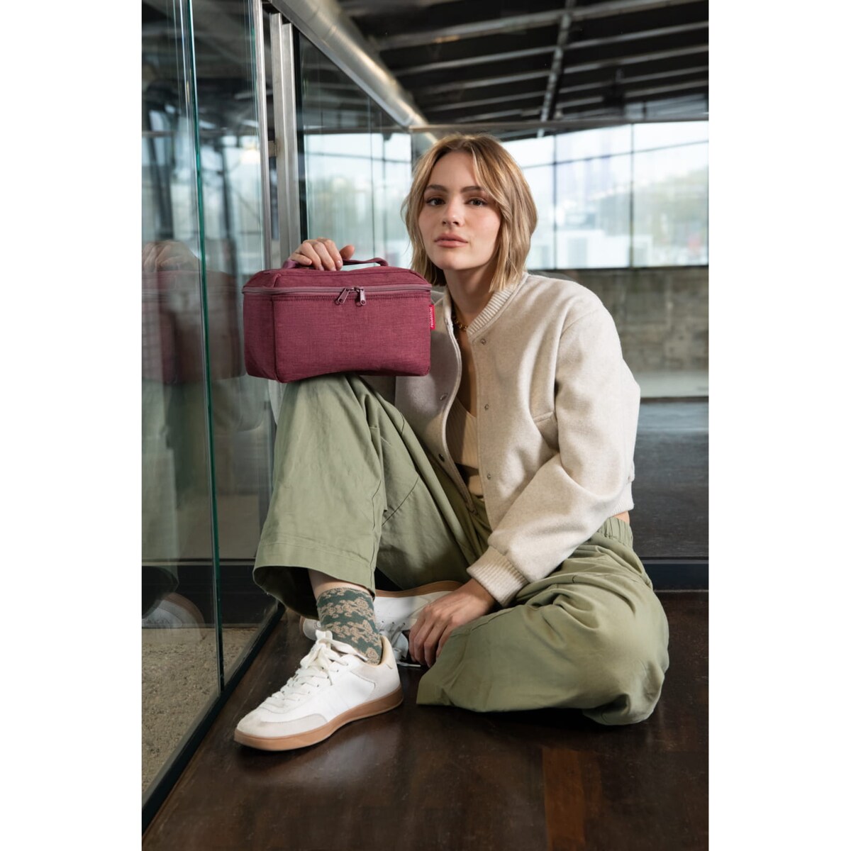 Kosmetyczka BEAUTYCASE, twist maroon