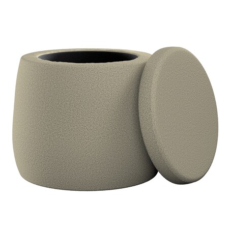 Puf Candy Jar, ciemny beż, ø40, wys. 40 cm, Boucle