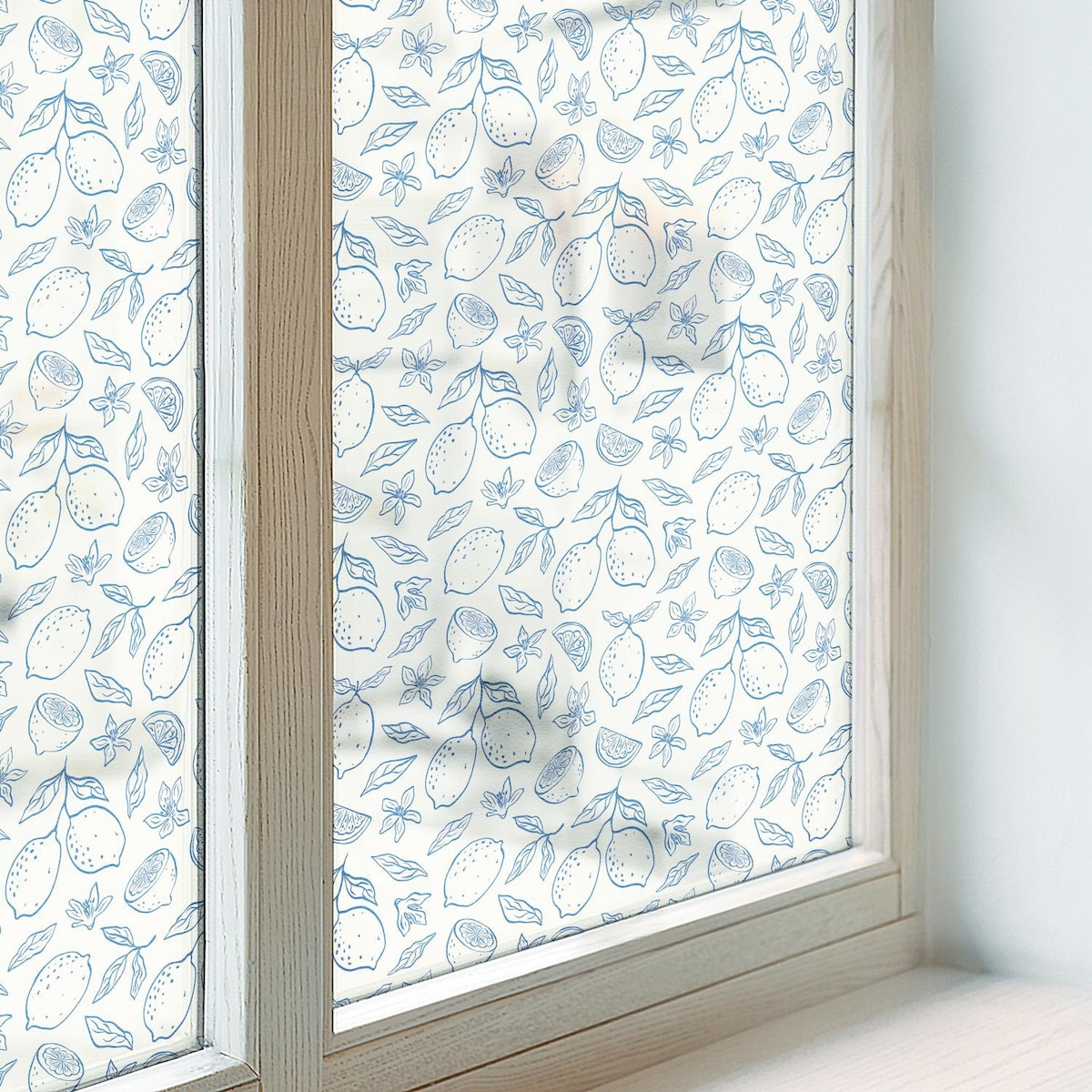 Folia okienna chroniąca prywatność - Dekoracyjny motyw cytryn w stylu klasycznym - 200x146 cm