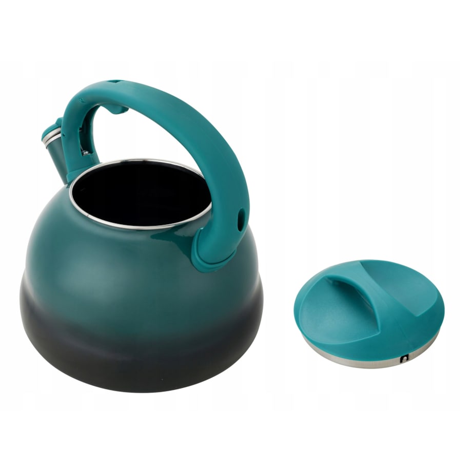 Czajnik Emaliowany Retro 2.2L Zielony Z Gwizdkiem Indukcja Gaz