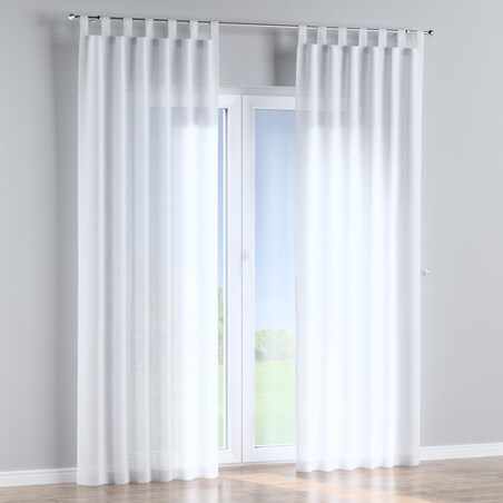 Zasłona na szelkach 1 szt. 130x245 prześwitujący biały