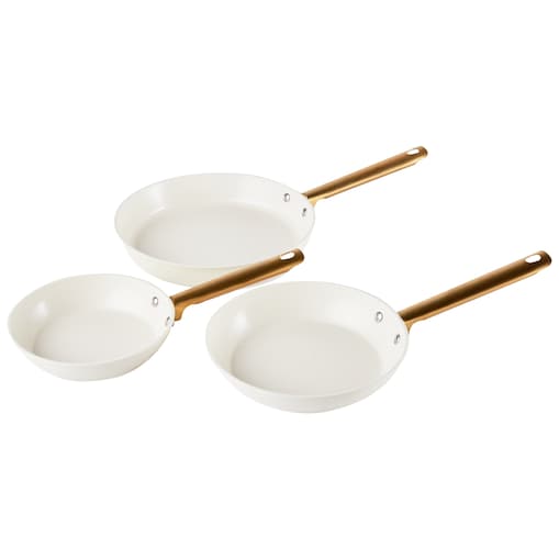 Zestaw 3 patelni ELITE PRO Złamana biel