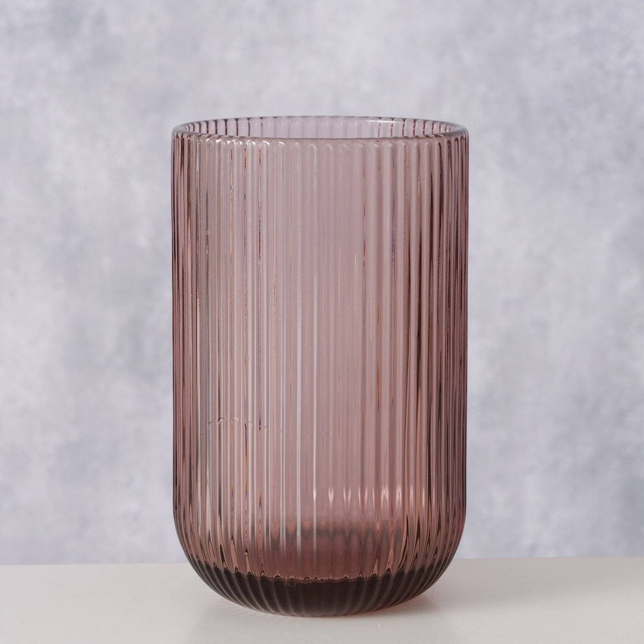 Szklanki do wody RIGANO, ryflowane szkło, 320 ml