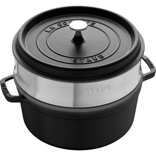 Garnek żeliwny okrągły z wkładem Staub - Czarny, 5.25 ltr