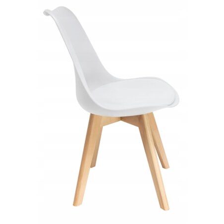 Krzesło skandynawskie OSLO białe wygodne