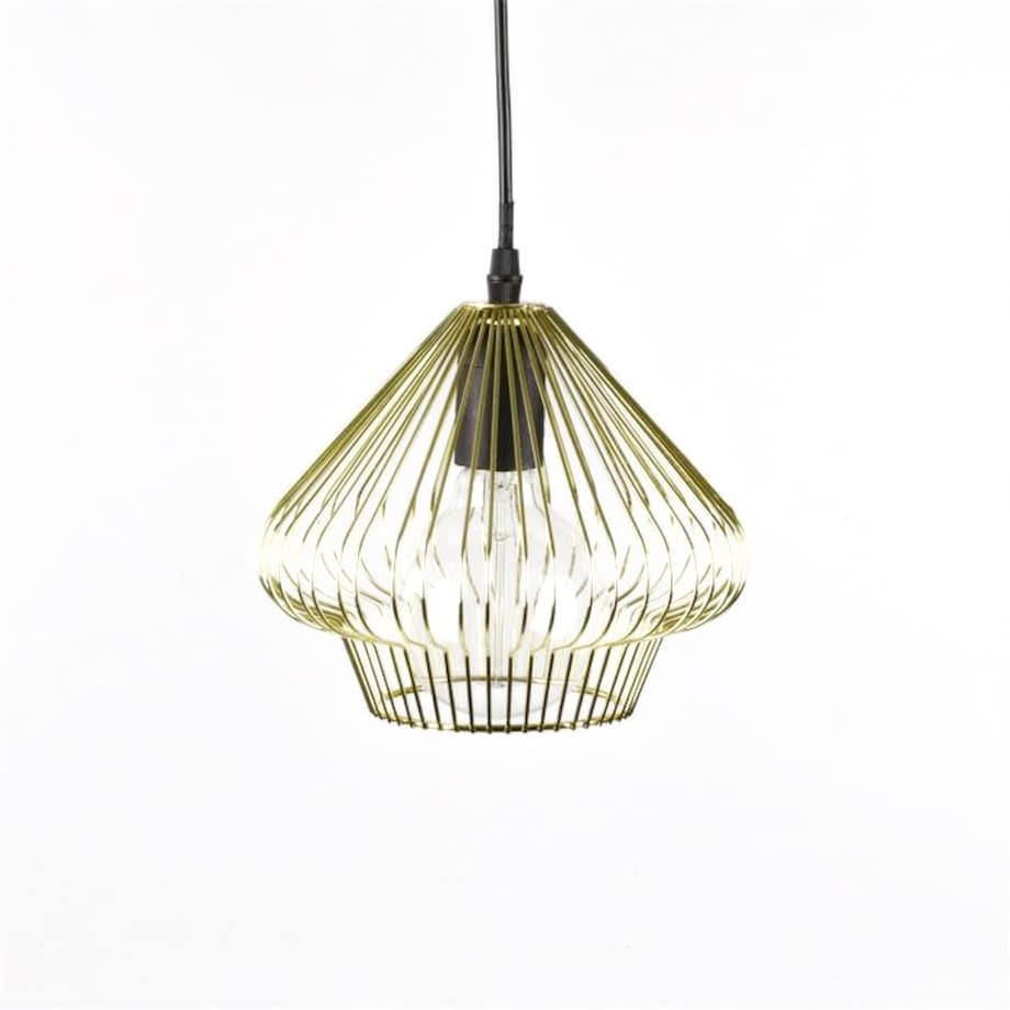 LAMPA wisząca METALOWA złota śr. 20cm