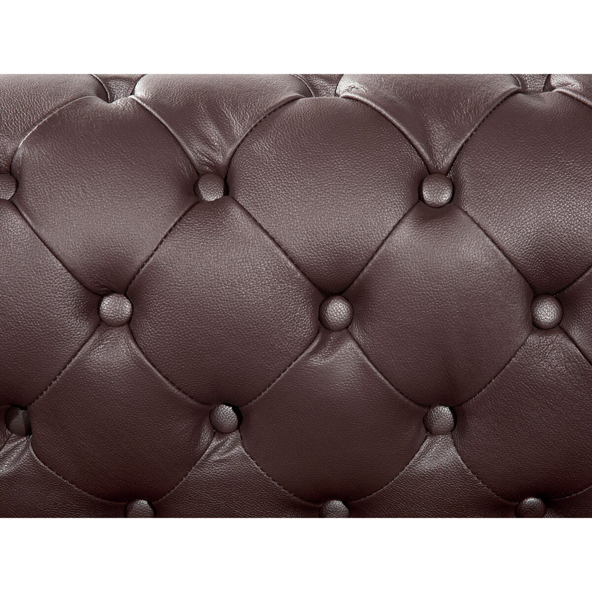 Sofa 3-osobowa skórzana brązowa CHESTERFIELD