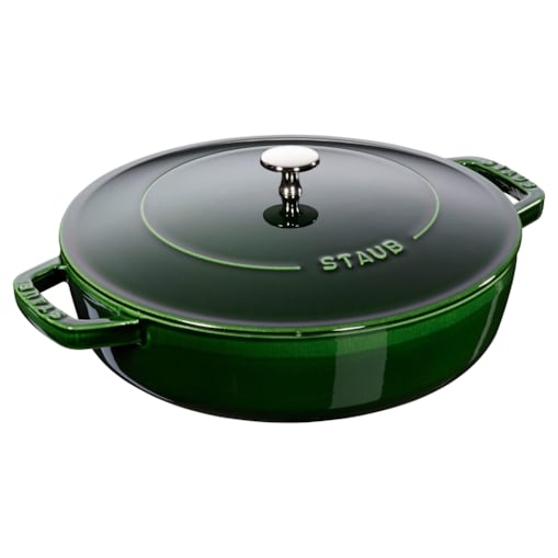 Głęboka patelnia do duszenia z pokrywką Staub - 24 cm, Zielony