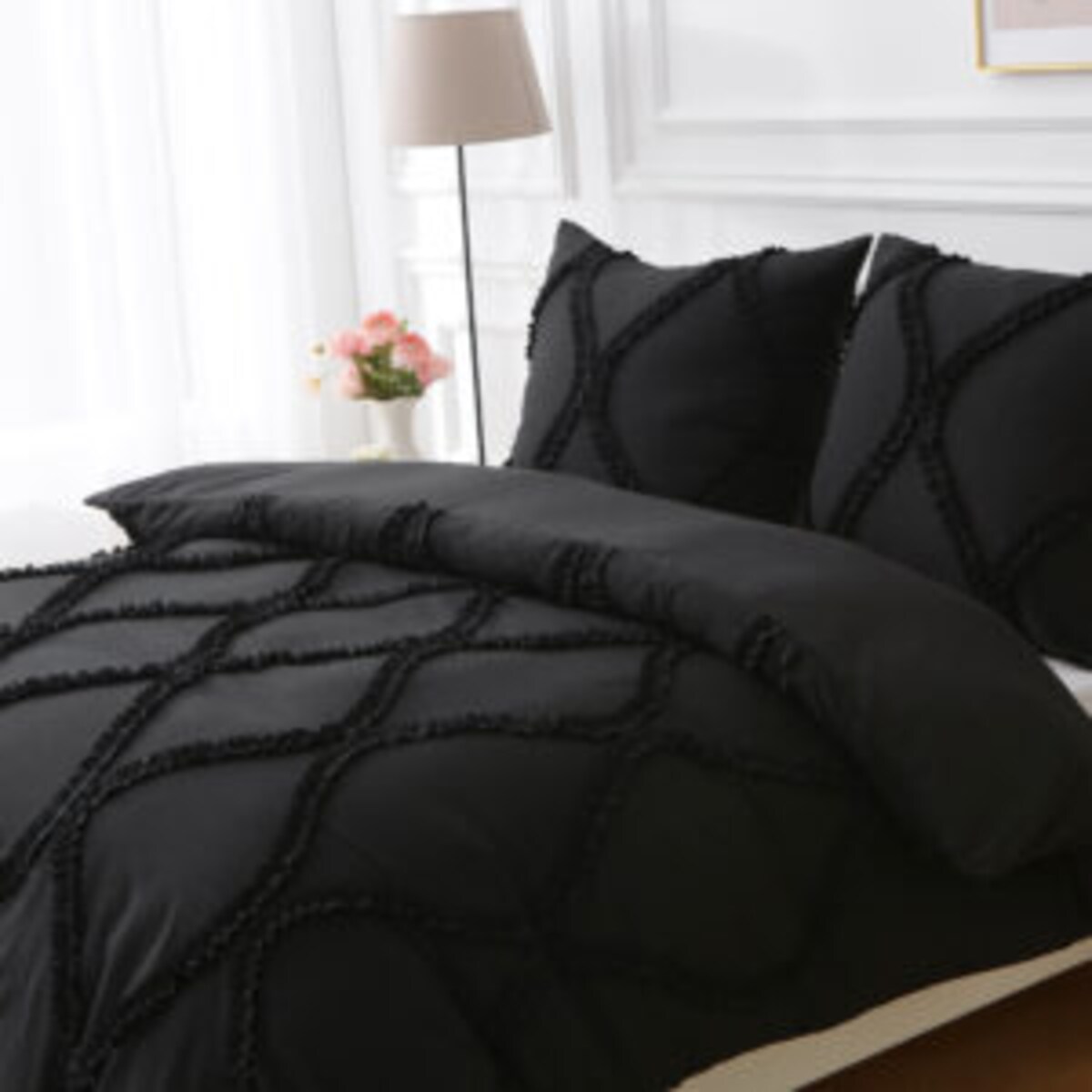 pościel "royal" 160x200 cm mikrofibra czarny