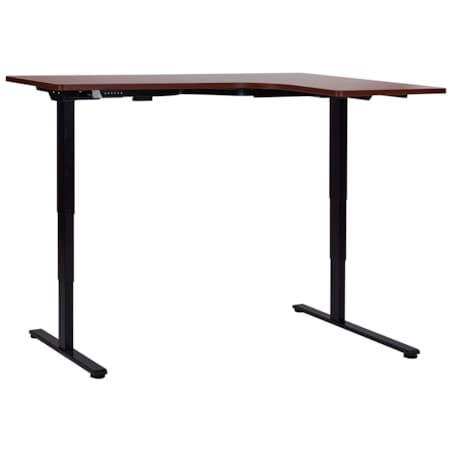 Biurko regulowane Elektryczny Prawostronny Ciemne drewno DESTINES
