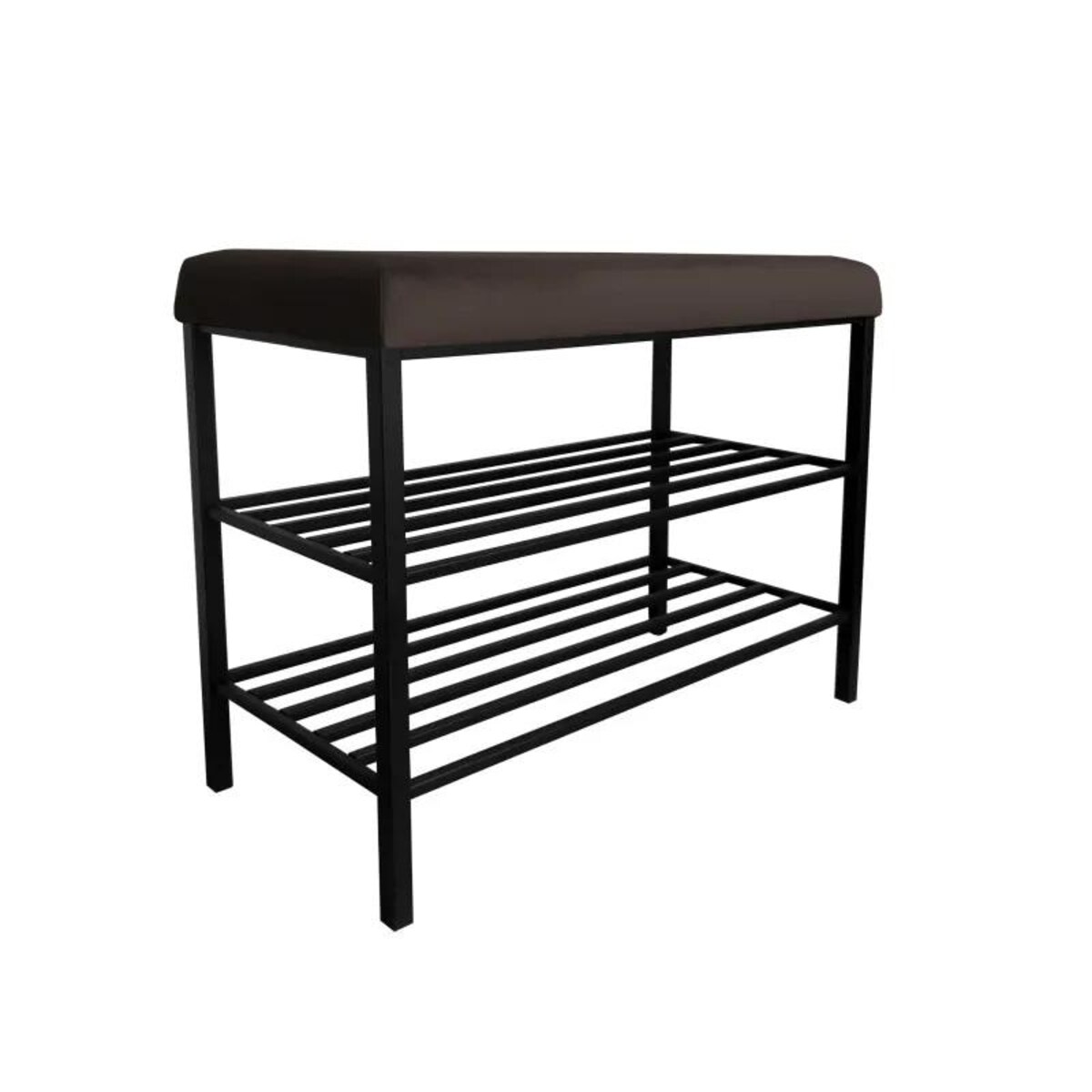 Stojak na buty z siedziskiem GAJA MG05 czarny/brąz