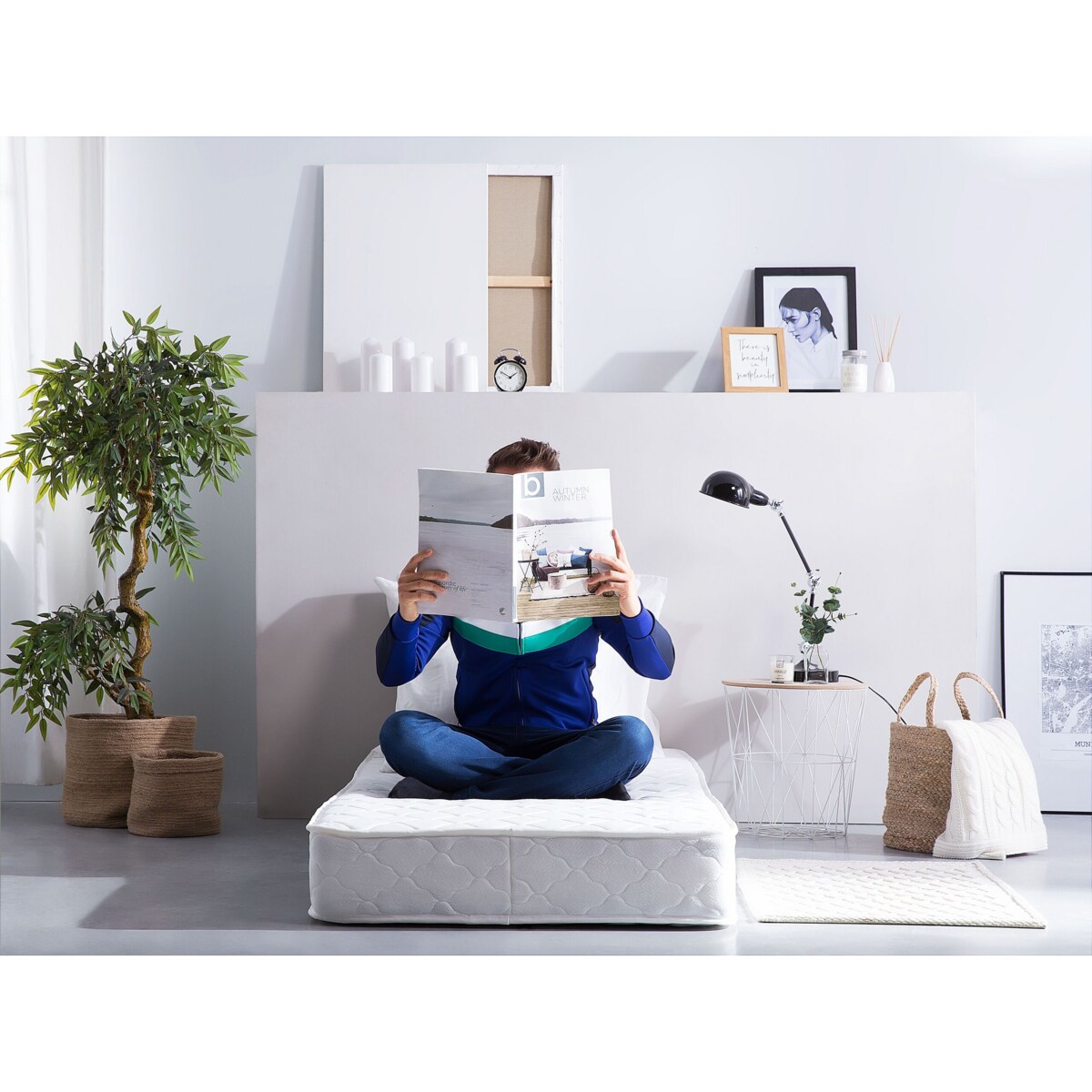 Materac kieszeniowy dwustronny 90 x 200 cm DUO