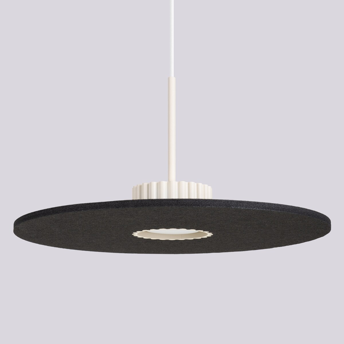 Lampa wisząca OVO 1 beżowa/czarna filc Gx53