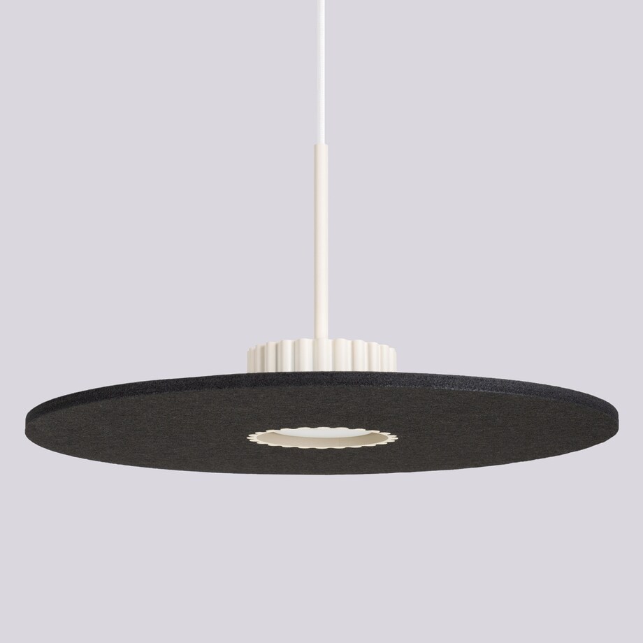 Lampa wisząca OVO 1 beżowa/czarna filc Gx53