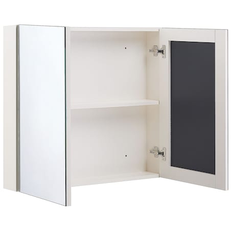 Szafka łazienkowa wisząca z lustrem NAVARRA 80 cm 70 cm Biały