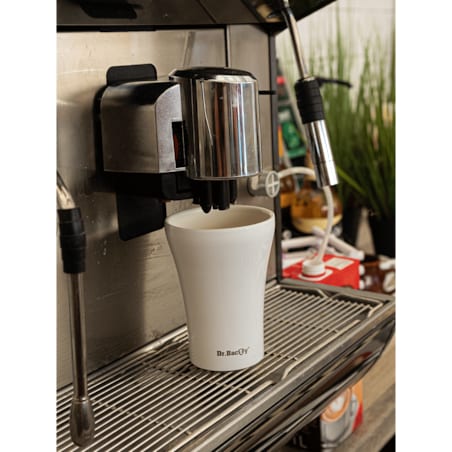 Kubek termiczny do kawy z powłoką ceramiczną Dr.Bacty Apollo - 227 ml - biały