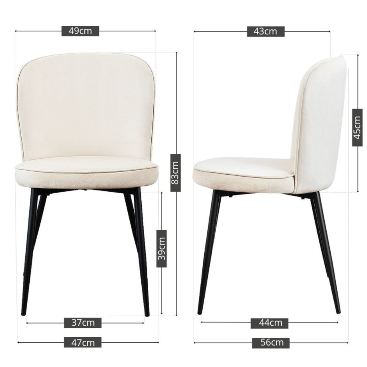 Krzesło tapicerowane do salonu jadalni welurowe beżowe wygodne velvet