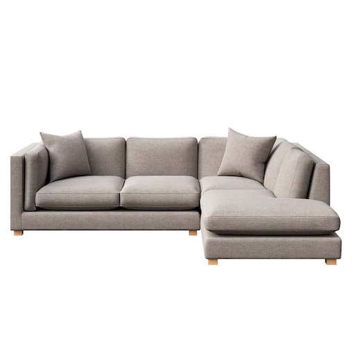 Pomo sofa narożna prawa Jasnoszara