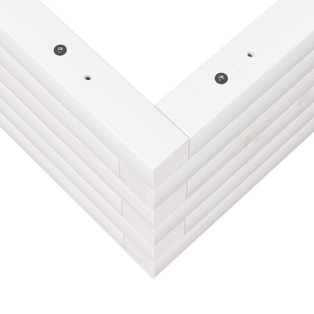 vidaXL Donica ogrodowa, biała, 50x50x23 cm, lite drewno sosnowe