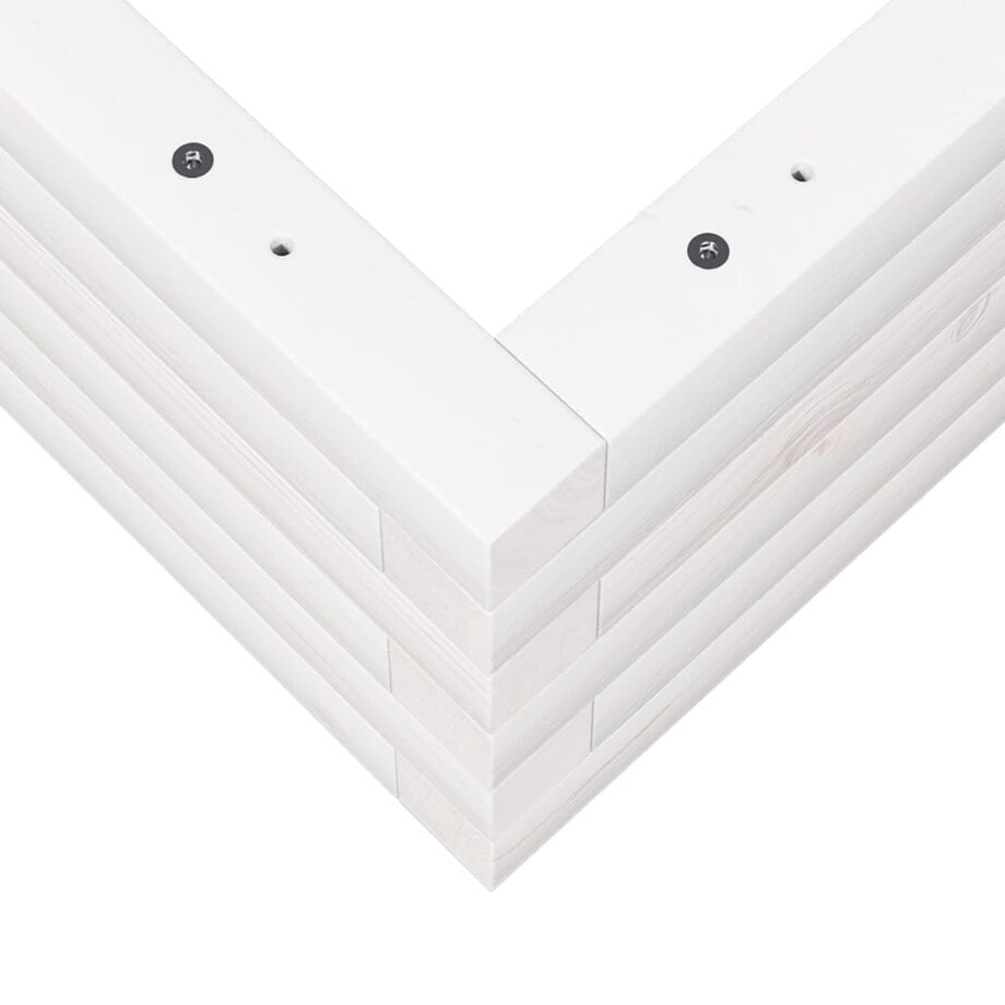 vidaXL Donica ogrodowa, biała, 50x50x23 cm, lite drewno sosnowe