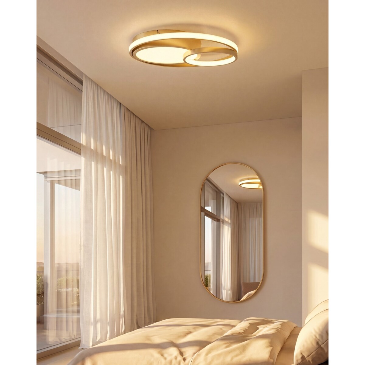 Lampa sufitowa LED COQUET Metal Złoty