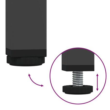vidaXL Szafka RTV, czarna, 101,5x39x43,5 cm, stal walcowana na zimno