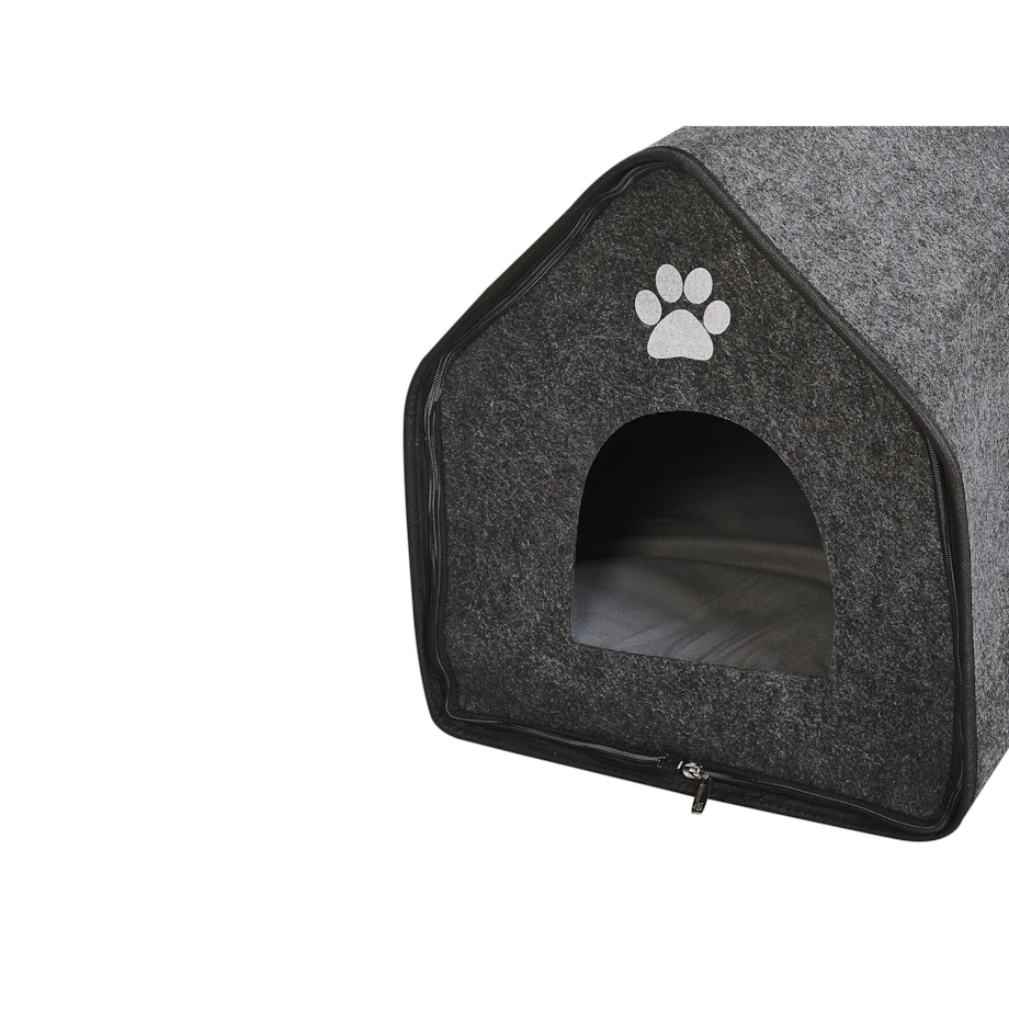 Legowisko domek dla psa 40 x 40 cm szare JANGI