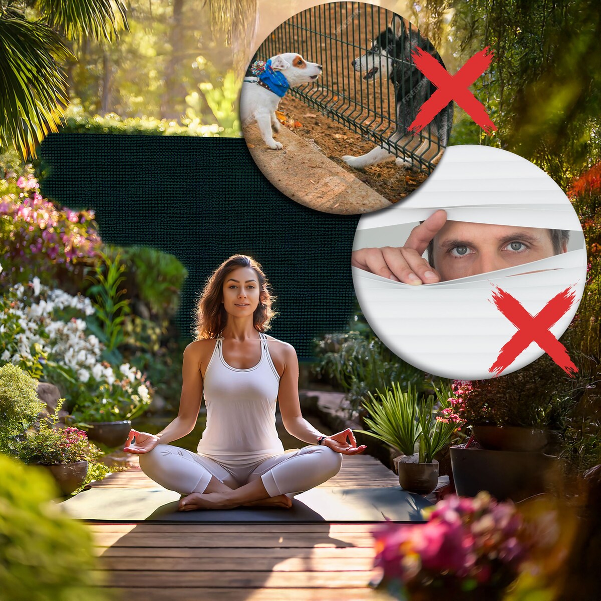 Siatka cieniująca Plonos 1,5x50m maskująca mata na płot ogrodzenie osłona zielona 90% + UV