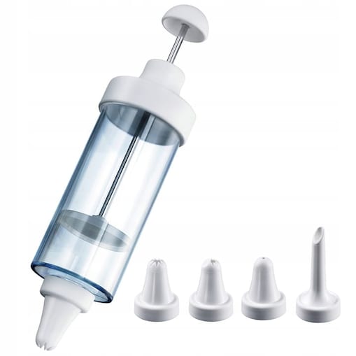 Szpryca do Kremu Dekorator Strzykawka 5 Końcówek Aplikator do Dekorowania