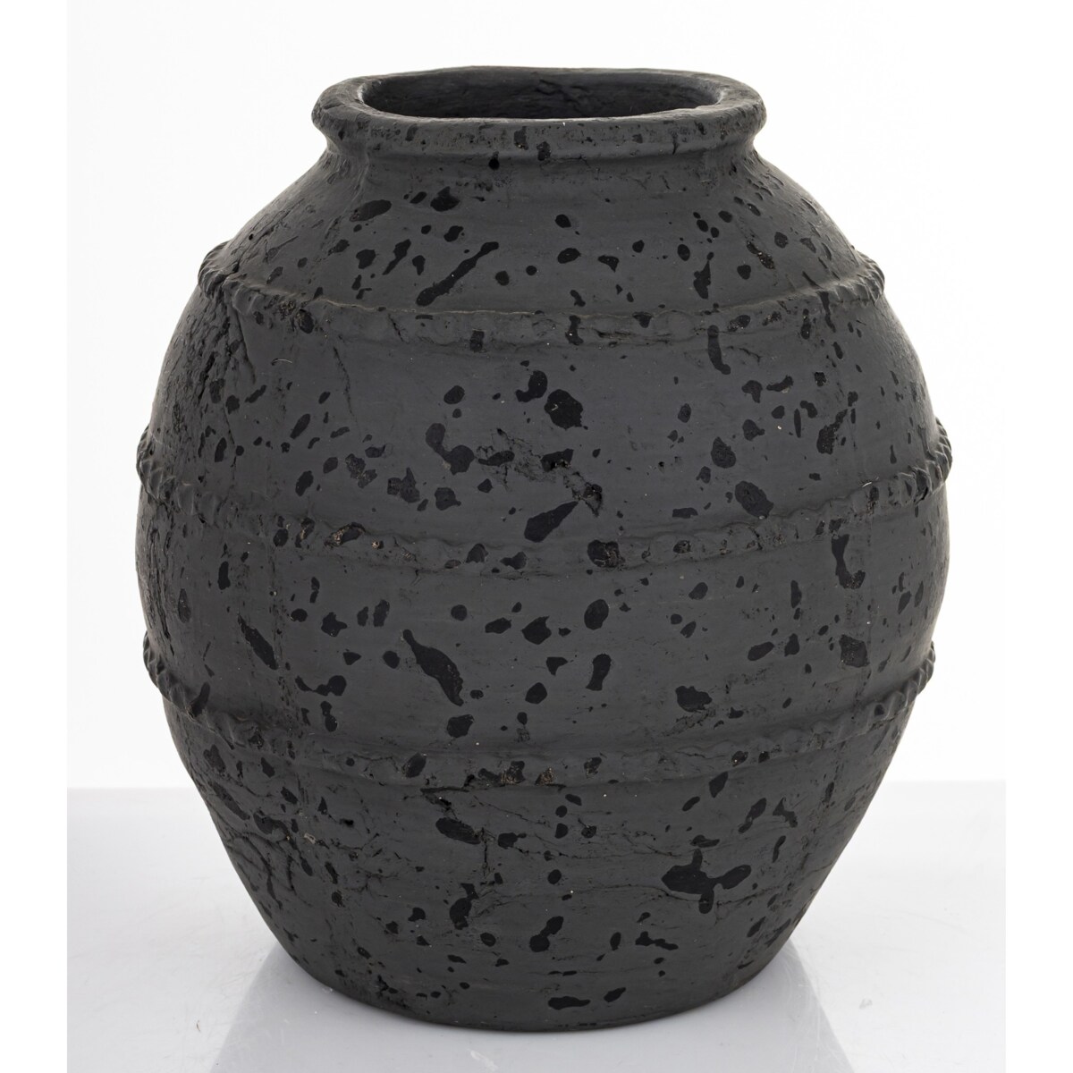 Wazon ceramiczny 24x19x19 cm ABARREL-2 czarny small