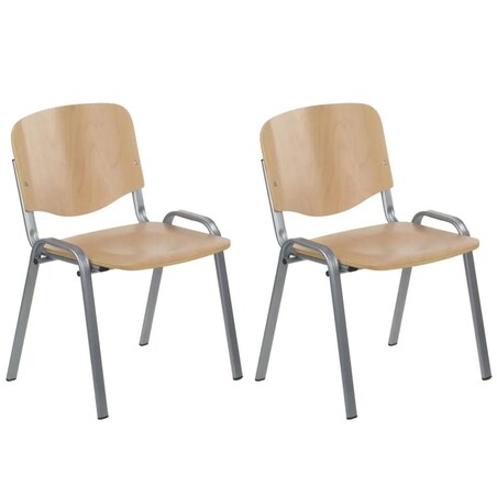 Zestaw krzeseł ze sklejki TDC-07 2 szt. buk/alu