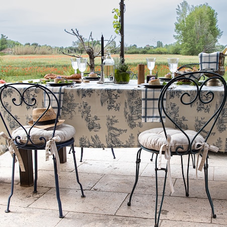 Poduszka na krzesło Marcin, beżowe łuki na kremowym tle, 40 x 37 x 8 cm, Cosy Home